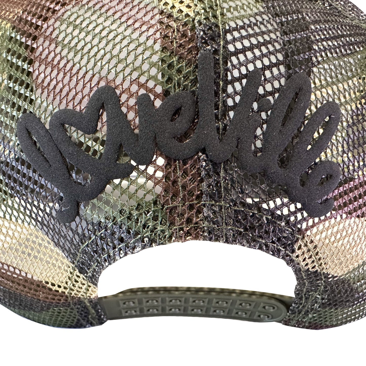 Loveville “H❤️MAN” Trucker Hat – Camo