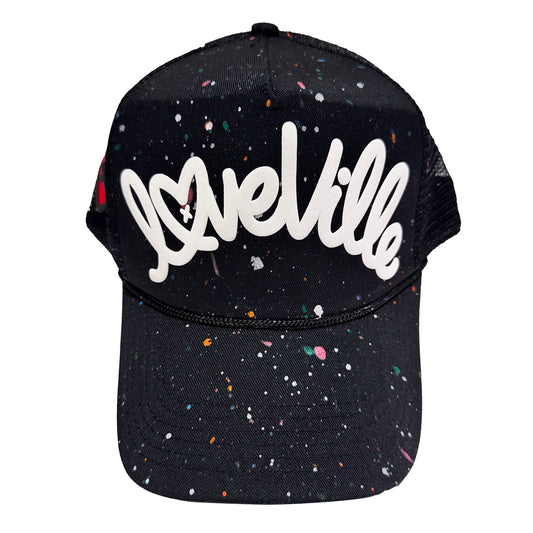 Loveville Splatter “Loveville” Trucker Hat - Limited