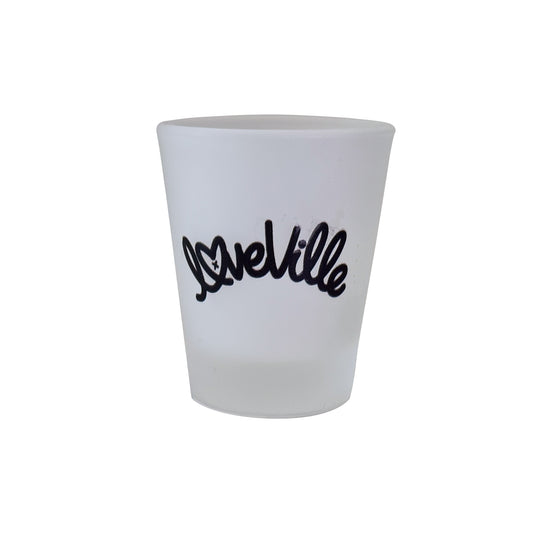 Loveville Frosted Shot Glass