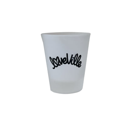 Loveville Frosted Shot Glass