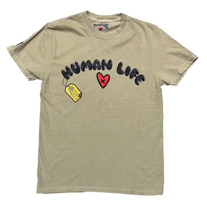 Loveville “Human Life (is Priceless)” Tee – Sand
